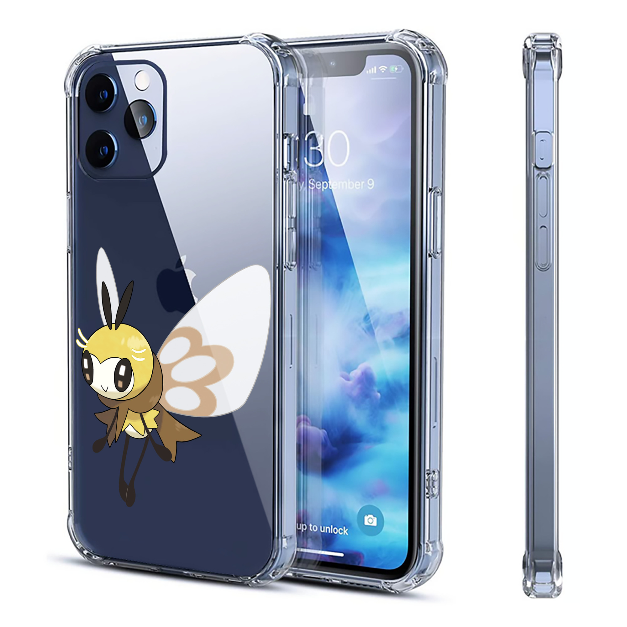 （画像用） ポケットモンスター Pokémon 【iPhone 12シリーズ対応】透明スマホケース（クリアソフトケース）